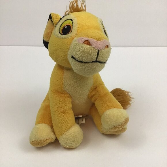 Disney Lion King Simba Lion Cub Plush Sitting Embroidered Eyes Preowned - Picture 2 of 6